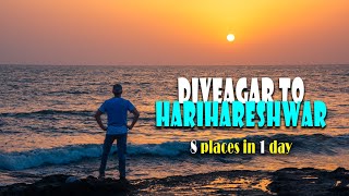 Diveagar to Harihareshwar  via Shrivardhan Beach Aravi Beach and Ganesh Gully [upl. by Drofnas]