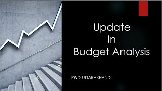 update in budget analysis [upl. by Naitsyrk]