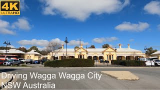 Driving The City Of Wagga Wagga  NSW Australia  4K UHD [upl. by Ronyam]