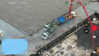 New Demerara Harbour Bridge Construction PART 2 4152024 demeraraharbourbridge westbankguyana [upl. by Ijic]