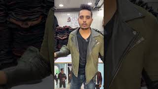 Fake Leather Jacket😱 goodleather fake new leather fashion trending viralvideo delhi jacket [upl. by Nelloc]