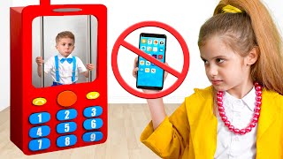 Mobile Phone Jail with Eva and Little brother for kids [upl. by Avilo]