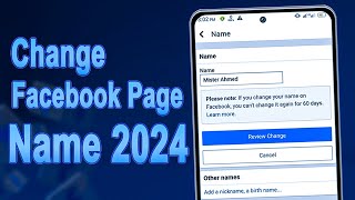 Change Facebook Page Name in 2024 Step by Step Tutorial [upl. by Iorgos]