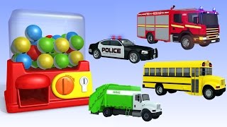 Learning Street Vehicles Names and Sounds for kids with Surprise Eggs Cars and Trucks [upl. by Atsok91]