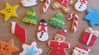 Come decorare dei biscotti di natale natalizi con pasta di zucchero [upl. by Neona244]