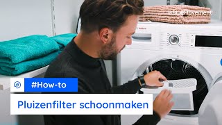 Het pluizenfilter en de condensor schoonmaken  Bosch droger  BlueMovement [upl. by Yendirb]