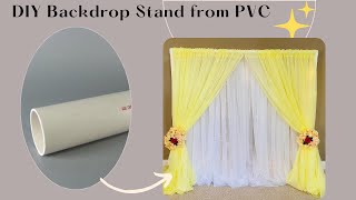 DIY Backdrop Stand  DIY Backdrop stand using PVC  Easy puja Decor stand [upl. by Netta740]