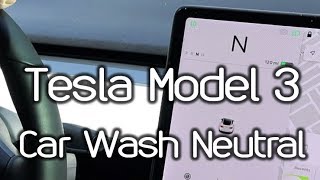 How to put Tesla Model 3 into Neutral  Car Wash [upl. by Niemad]