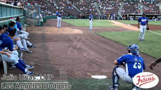 Julio Urias Prospect Video LHP Los Angeles Dodgers RCQuakes dodgers [upl. by Noevad]