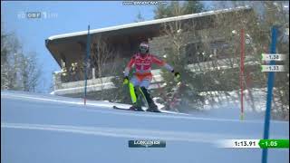 Ramon Zenhäusern wins Chamonix Slalom 2023 ORF [upl. by Karol61]