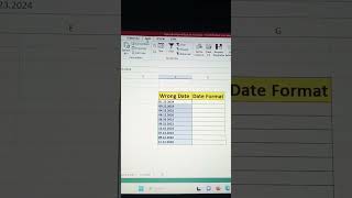 Convert Dates Into Correct Format In Excel exceltips excelformulas computer excel exceltricks [upl. by Blain]