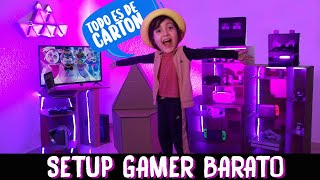 CONSTRUYO con CARTON mi SETUP GAMER [upl. by Harleigh885]