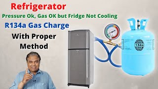 Fridge Gas ChargingFilling Using R134a Refrigerant [upl. by Enenaj]