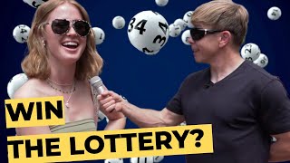 Can You WIN The Lottery Man on the Street Interviews [upl. by Lerrad783]