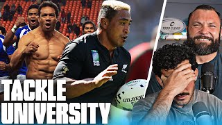 Reacting to some of the BIGGEST rugby tackles of all Time  Tackle University [upl. by Nelhsa351]