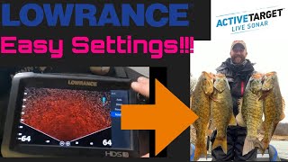 Simple Lowrance Active Target Settings for the Simple Bass Fisherman [upl. by Mourant351]