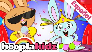 HooplaKidz en Español  El conejito saltarín  Bunny Hop  Canciones infantiles animadas [upl. by Merry]