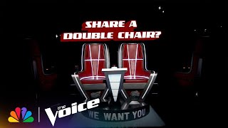 The Coaches Choose Their Double Chair Partner  The Voice  NBC [upl. by Ydoow596]