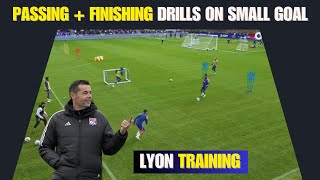 Excellent Passing Combination  Finishing Drills on Small Goal [upl. by Alrrats]