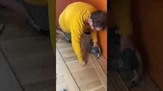 Hardwood Pro Does His Own Floor [upl. by Kinnon748]