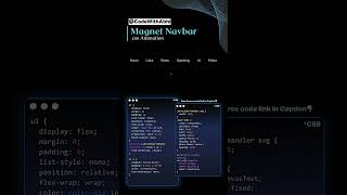 Magnet Navbar in CSS animation for attractive websites shortvideo coding htmlcss shorts short [upl. by Livvy432]