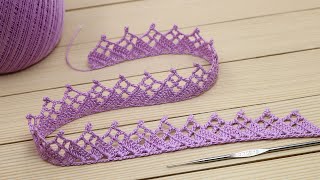 КАЙМА КРЮЧКОМ простое ЛЕНТОЧНОЕ КРУЖЕВО мастеркласс по вязанию Easy to crochet lace ribbon [upl. by Inoek]