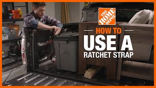 How to Use a Ratchet Strap  The Home Depot [upl. by Etnaik]