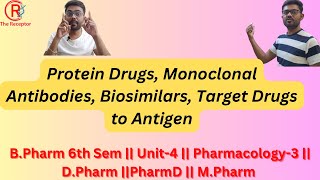 Protein Drugs  Monoclonal Antibodies  Biosimilars  Pharmacology3 pharmacology [upl. by Andras]