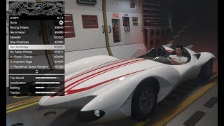 GTA 5  DLC Vehicle Customization  Declasse Scramjet Speed Racer Car Mach 5 [upl. by Janetta940]