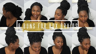 How I Style My Box Braids  Box Braids Bun Styles  Easy Bun Tutorial  HAIR [upl. by Sotsirhc]