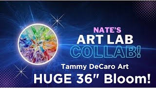 Go BIG 36quot Fluid Art Bloom Art Lab CollabNateBrightArt sheleeartstyle artsbonita swfl [upl. by Nylrem932]