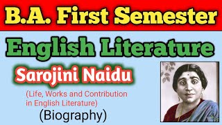 Biography of Sarojini Naidu  Contribution of Sarojini Naidu In English Literature [upl. by Omland503]