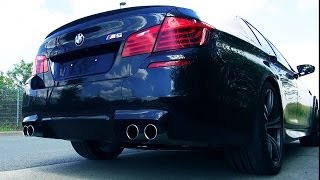 BMW M5 F10 LCI Acceleration Sound 44l V8 Biturbo Beschleunigung REVs revving Full throttle [upl. by Janice119]