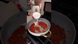 the gigi hadid pasta is SO easy amp SO good cooking food recipe cookwithme [upl. by Sivam]