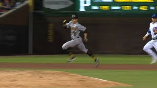 Craziest triple ever Bryan Reynolds legs out blooper for 3 bases somehow for Pirates [upl. by Duntson]