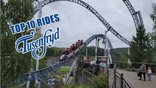 Top 10 Rides at TusenFryd [upl. by Uehttam]