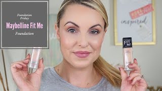 Review of Maybelline Fit Me Foundation Full Coverage for Mature Skin  Elle Leary Artistry [upl. by Imelida]