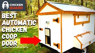 1 BEST Locking Fully Automatic Chicken Coop Door  Unboxing  INSTALLATION  Review ChickenGuard [upl. by Tamer565]