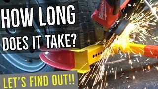 How to Remove Paint from Car With Angle Grinder  Car Bumper Paint Stripping [upl. by Douty]