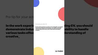 Craft Your Actor CV That Gets You Hired FAST Shorts CVMaker [upl. by Arlinda]