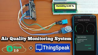 Air Quality Monitoring with Blynk ThingSpeak and ESP32 Board  Air Quality Monitoring System [upl. by Hulbard972]