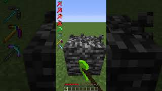 Bedrock Challenge vs Testing Pickaxe shorts meme minecraft [upl. by Anilak66]