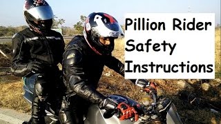 Pillion Rider Safety Instructions for Fast Motorcycles [upl. by Airbma116]