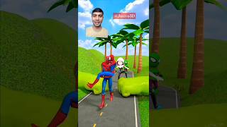 Spidey vs Hulk Weird Cars Crossing Two Giant Slap Hands in Bollards gta spiderman forkids [upl. by Sihon313]