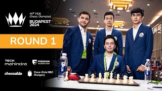 Round 1  45th FIDE CHESS OLYMPIAD [upl. by Sorrows349]