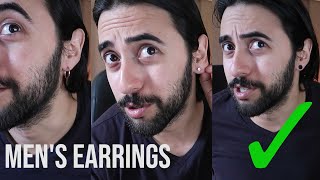 3 Earring Styles for Men [upl. by Nerag339]