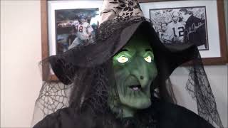 Gemmy 2010 Cottage Coven Witch Life Size Animatronic [upl. by Ondrea66]