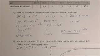 Beschränktes Wachstum  Aufstellen einer Funktionsgleichung am Beispiel Zuschauer [upl. by Wina415]