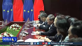 Li Qiang meets EU chief Michel in Laos [upl. by Ahsilahk]