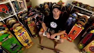 Tony hallam old school skateboard collection on abc collectors tv show [upl. by Lolita]